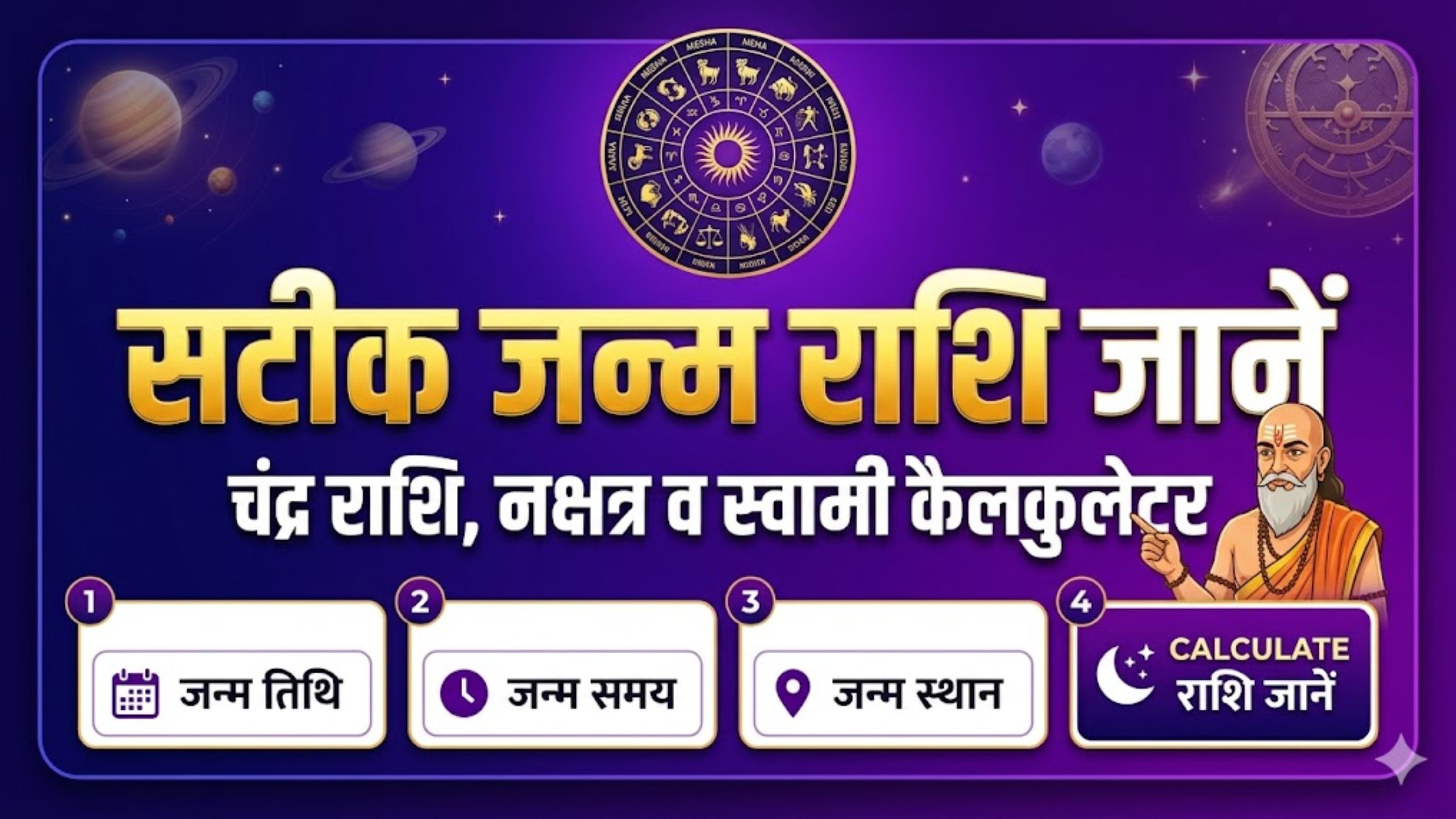 फ्री जन्म राशि कैलकुलेटर